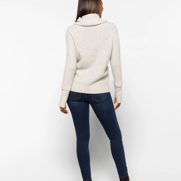 Market Spruce Sharon Cowl Neck Waffle 